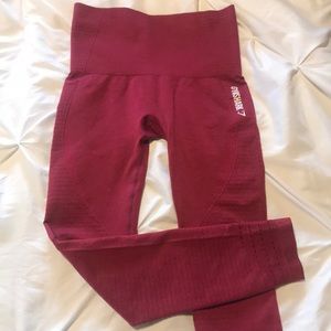 Gymshark seamless leggings- Beet red. Used